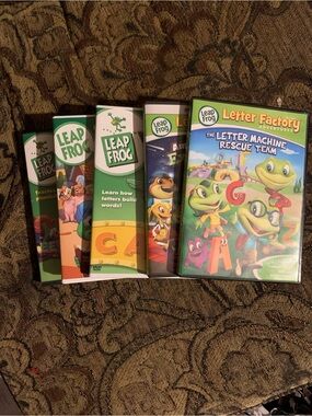 LeapFrog Educational DVD Bundle of 5 Letter Factory Talking Words Learn to Read